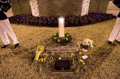 The plaque at the April 16 Memorial.