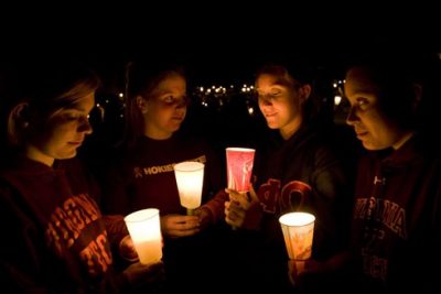 A group of vigil participants