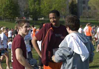Runners at the Drillfield after finishing the 3.2 Run in Remembrance.
