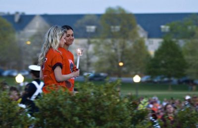 Candlelight vigil on the Drillfield