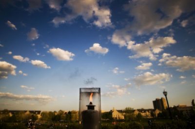 Candlelight vigil on the Drillfield