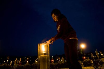 Candlelight vigil on the Drillfield