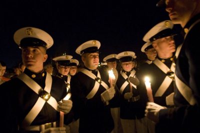 Candlelight vigil on the Drillfield