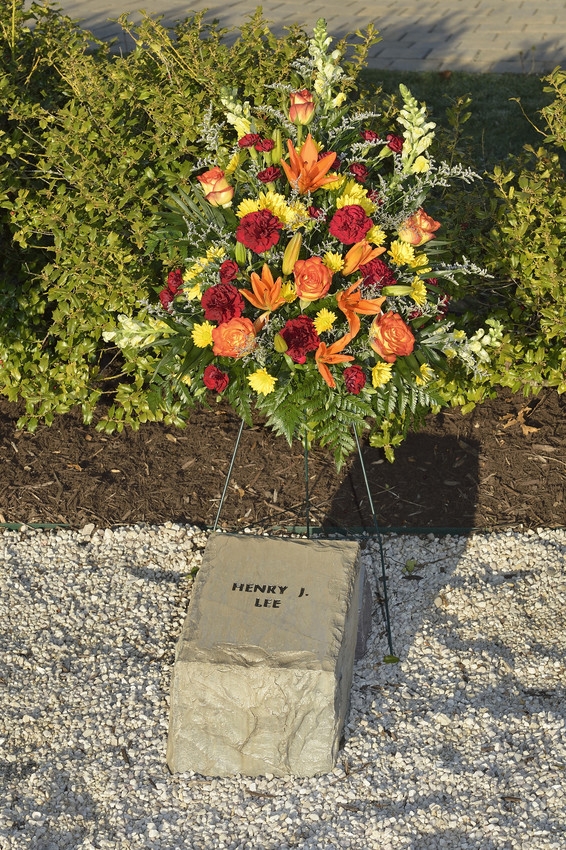 Henry J. Lee stone at April 16 Memorial stone at April 16 Memorial